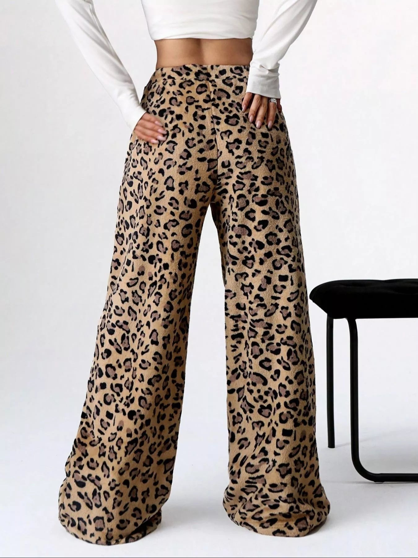 Leopard Wide Leg Pants - Seedandsoulful