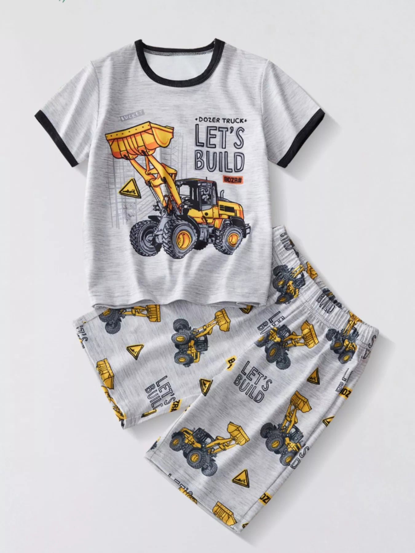 Children's Dozer Truck Tee and Shorts Set - Seedandsoulful