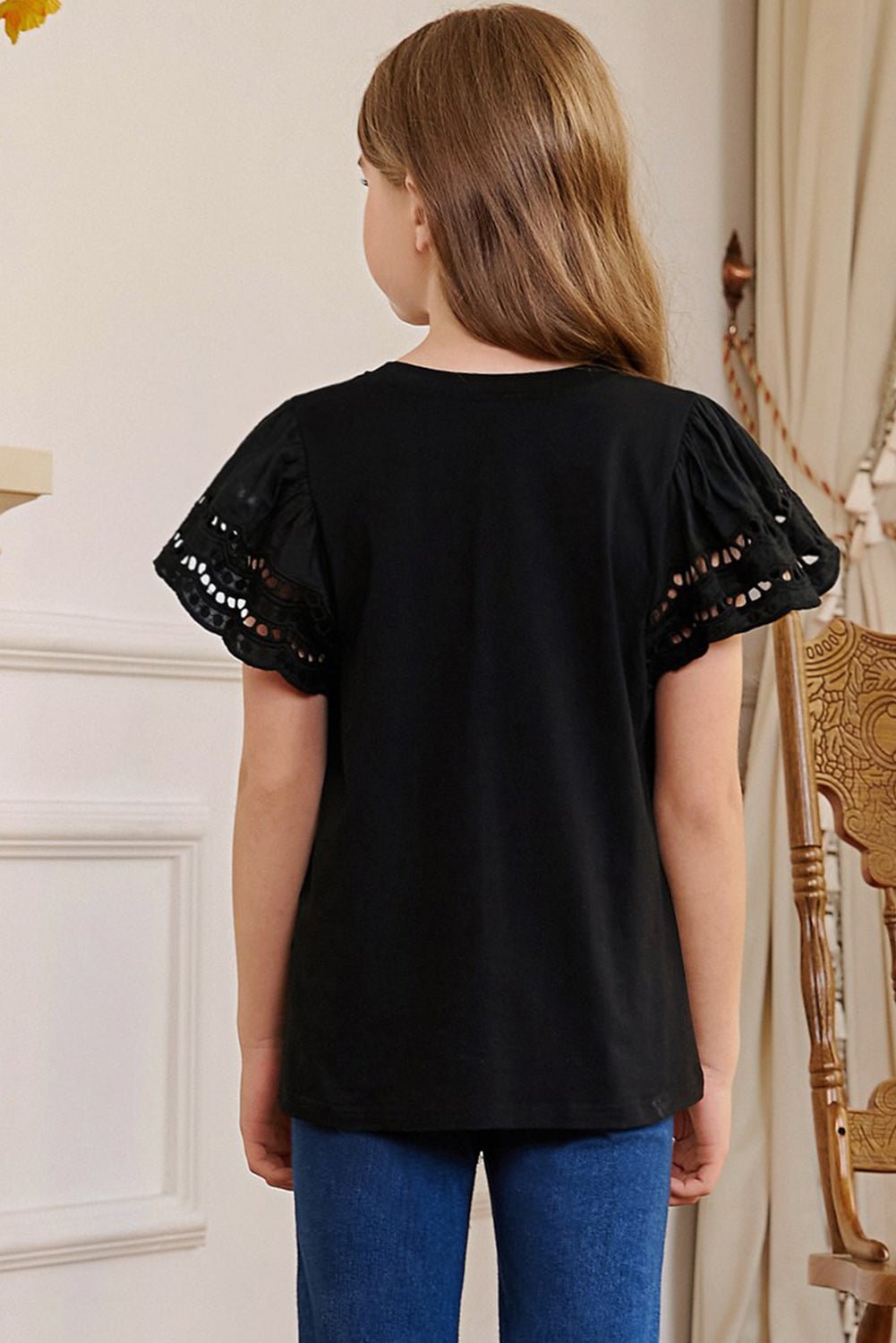 Round Neck Flutter Sleeve T-Shirt - Seedandsoulful