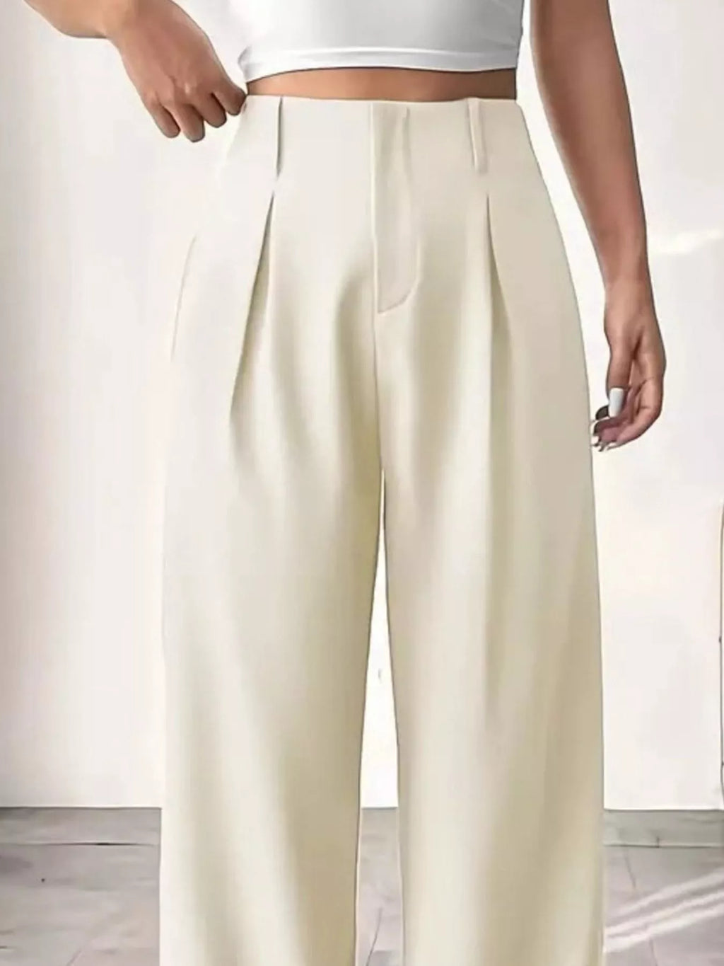 Wide Leg Pleated Pants - Seedandsoulful