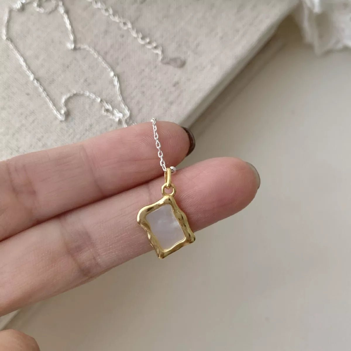 925 Sterling Silver Geometric Necklace - Seedandsoulful