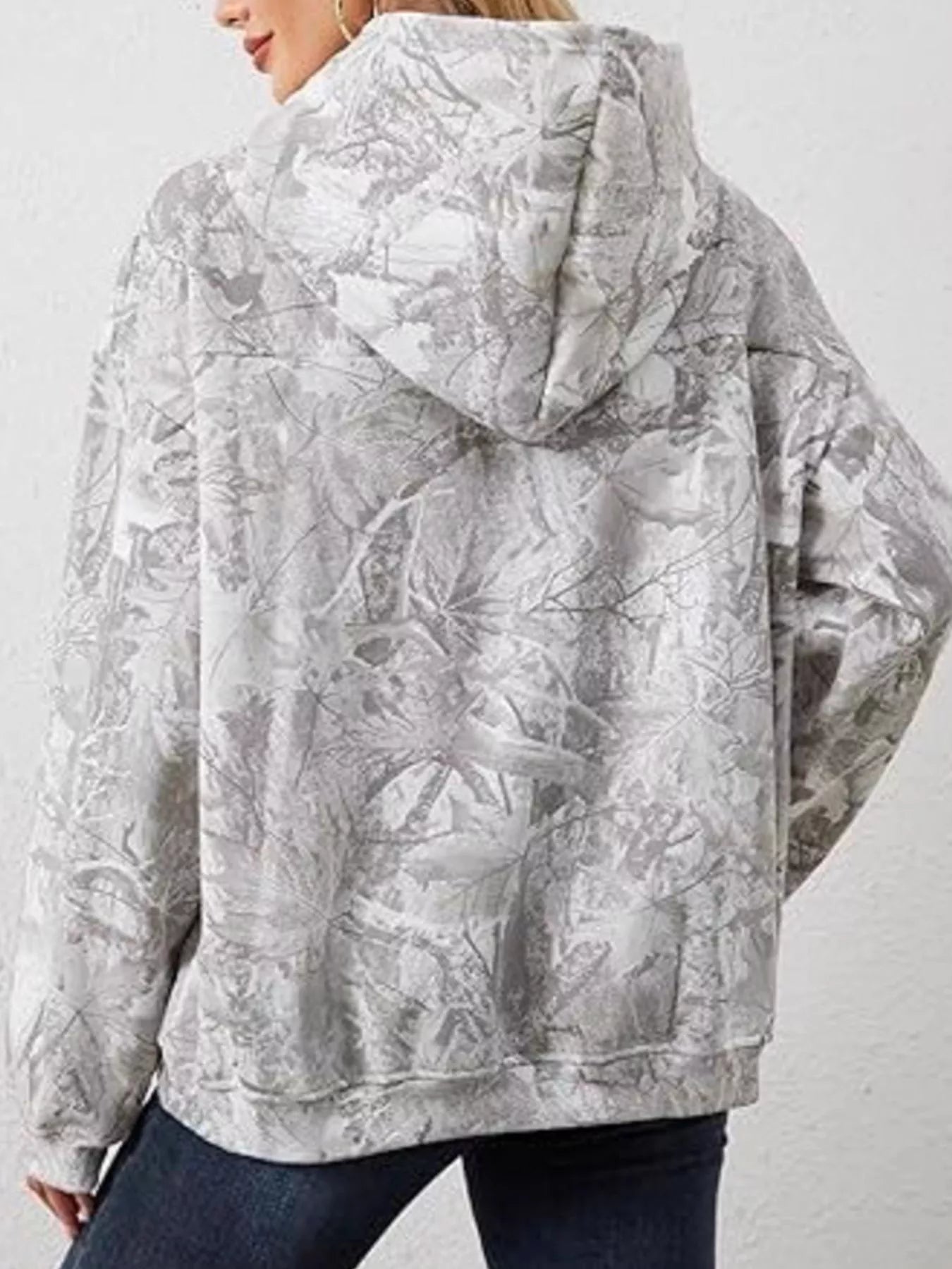 Full Size Kangaroo Pocket Long Sleeve Hoodie Plus Size - Seedandsoulful