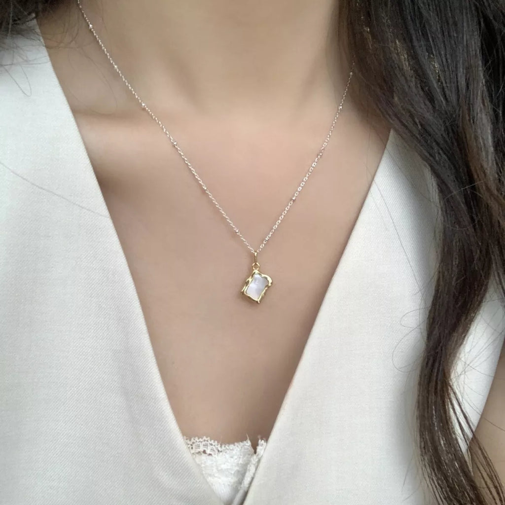 925 Sterling Silver Geometric Necklace - Seedandsoulful