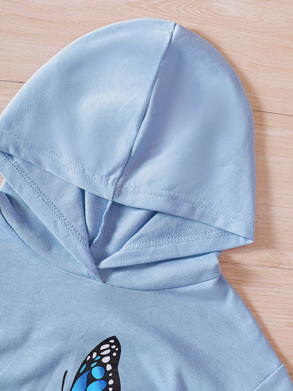 Childrens's Butterfly Print Hoodie & Pants Set - Seedandsoulful