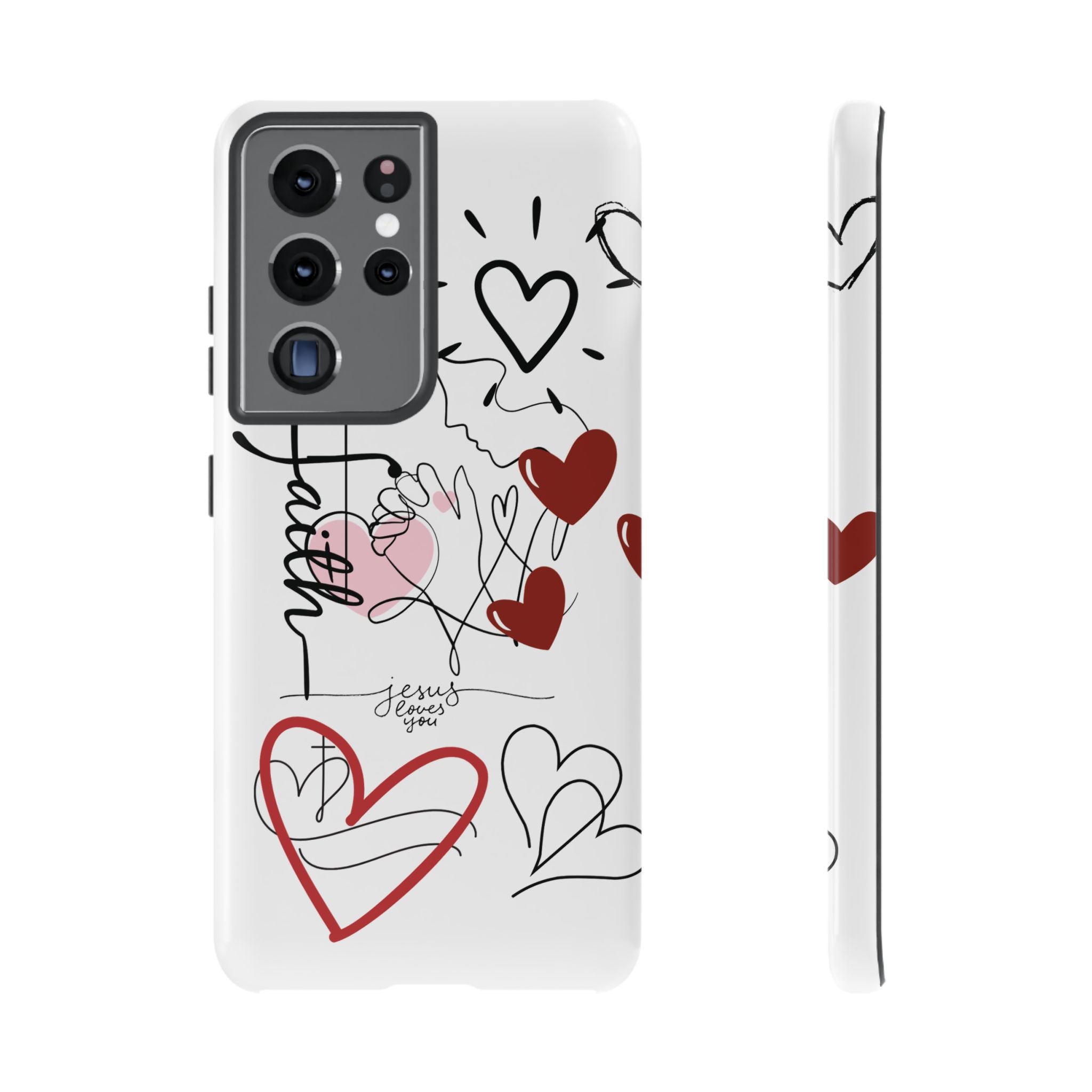 Faith Hearts iPhone Case | Seedandsoulful Protective Phone Cover - Seedandsoulful