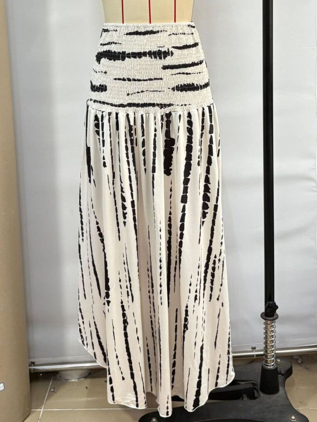 Smocked Asymmetrical Hem Skirt - Seedandsoulful