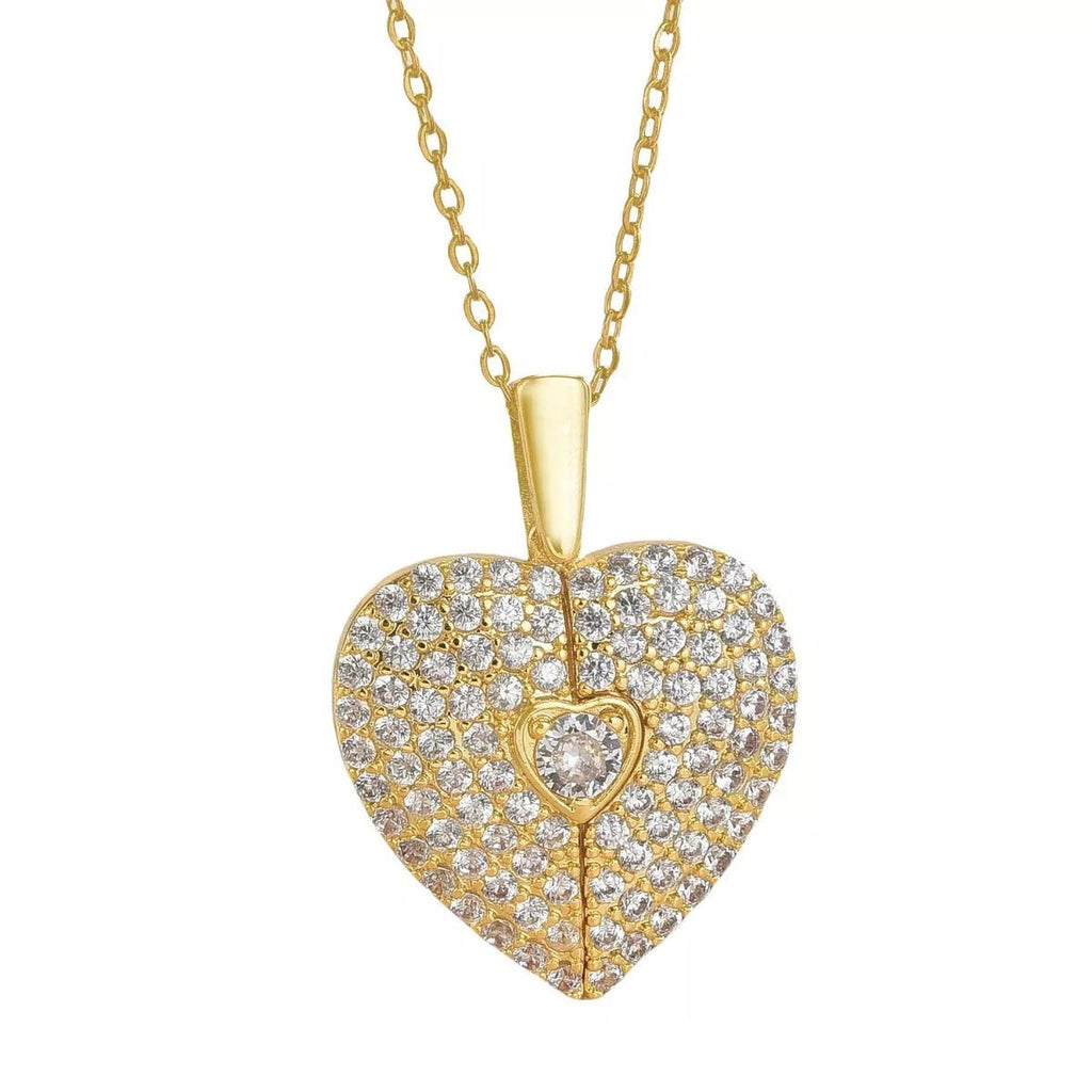 18K Gold - Plated Heart Locket Necklace - Seedandsoulful