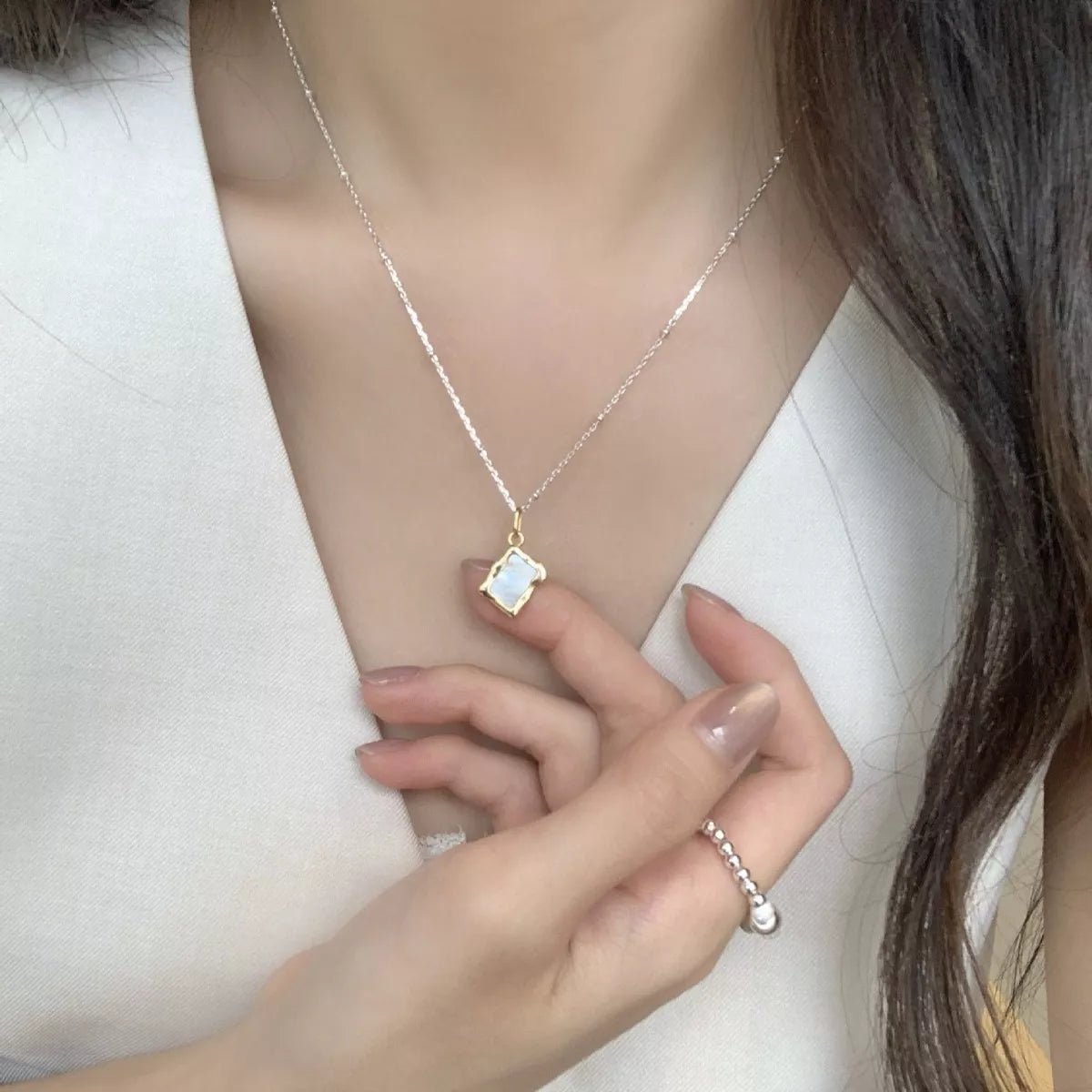 925 Sterling Silver Geometric Necklace - Seedandsoulful