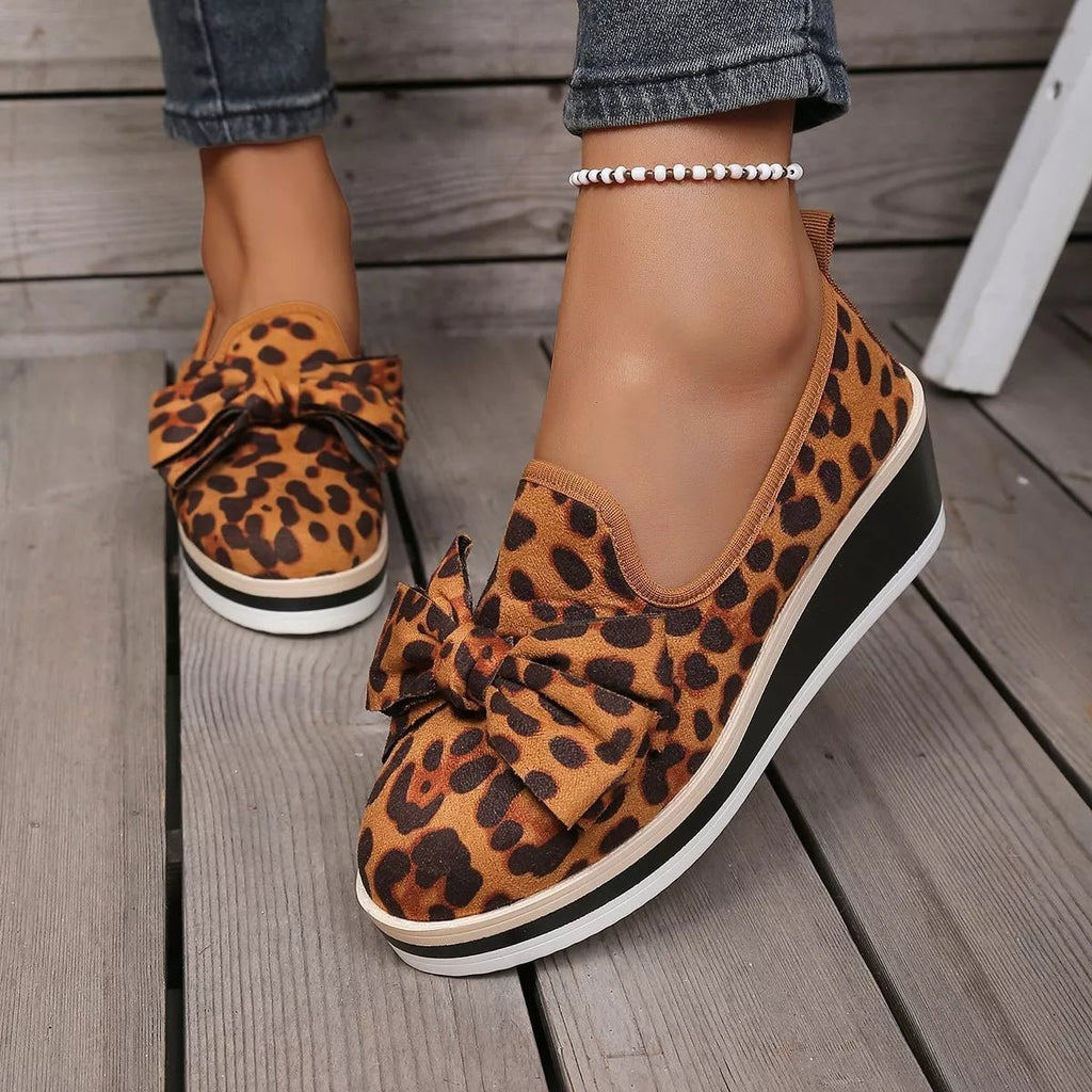 Leopard Print Platform Loafers - Seedandsoulful