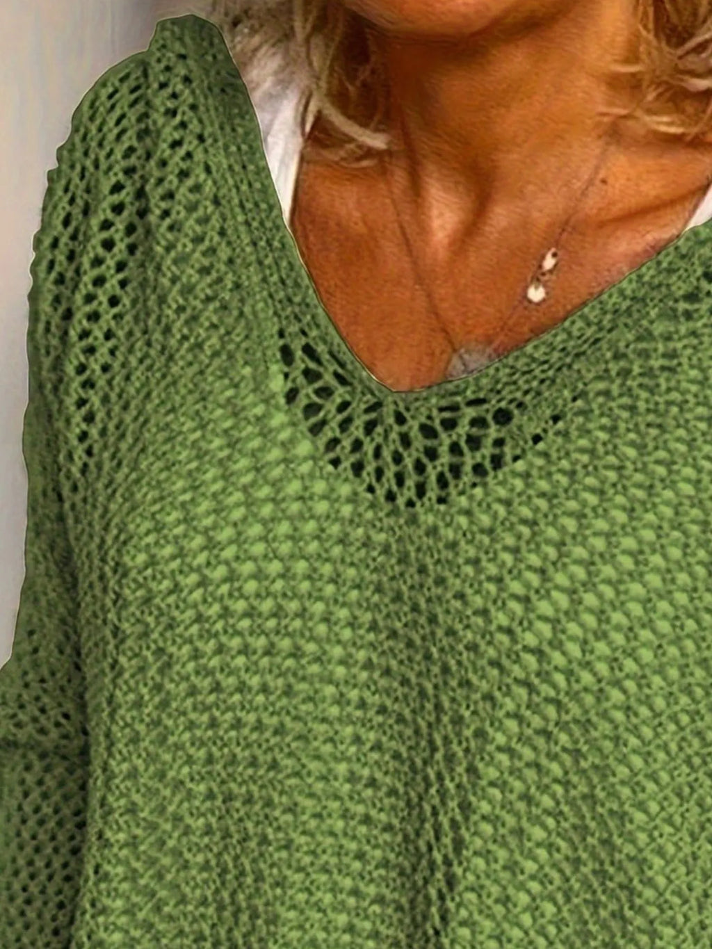 Openwork Long Sleeve Hooded Knit Cover Up - Seedandsoulful