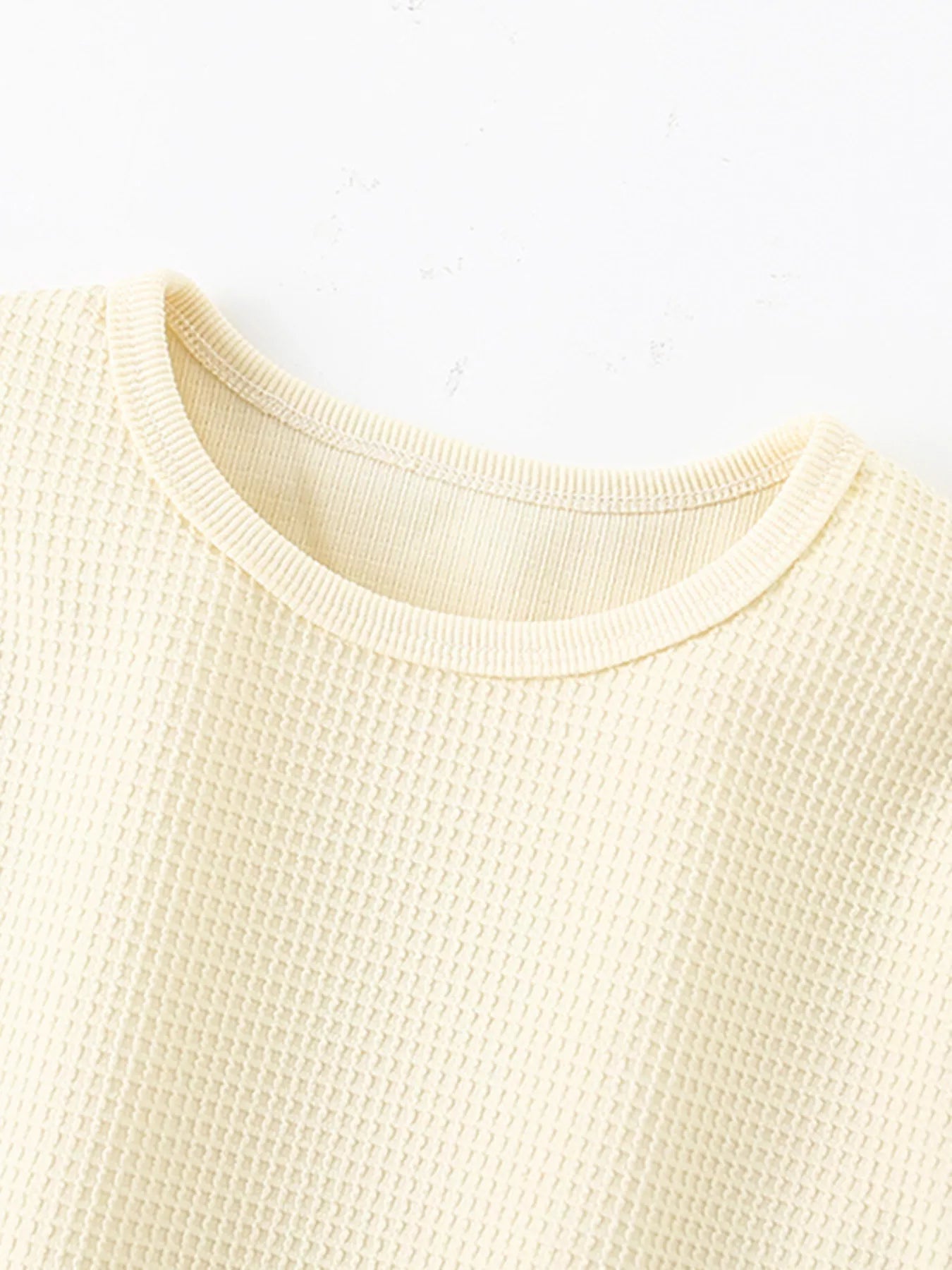 Children's Waffle Knit Tee and Shorts Set - Seedandsoulful