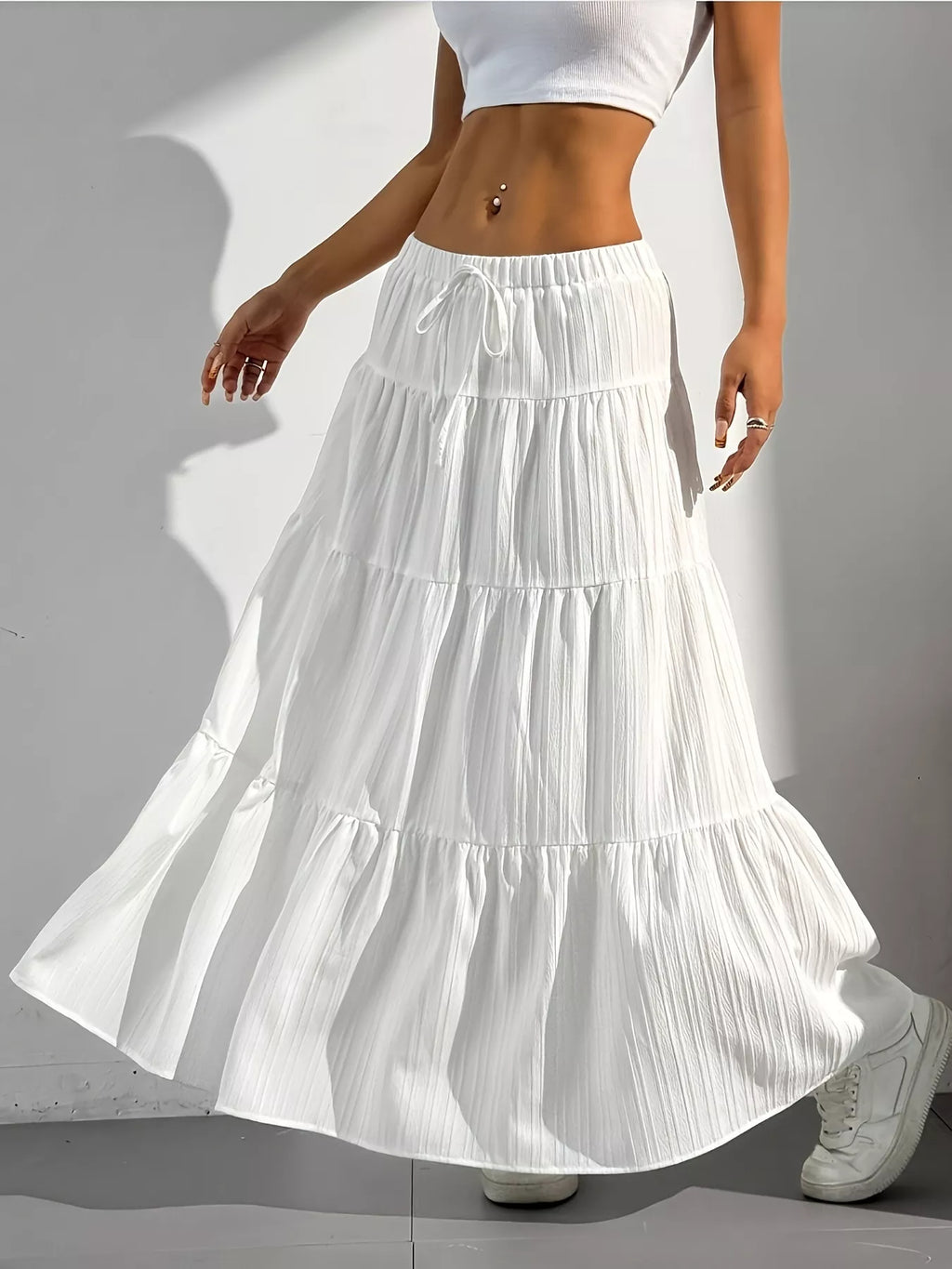 Flowy Tiered Maxi Skirt - Seedandsoulful
