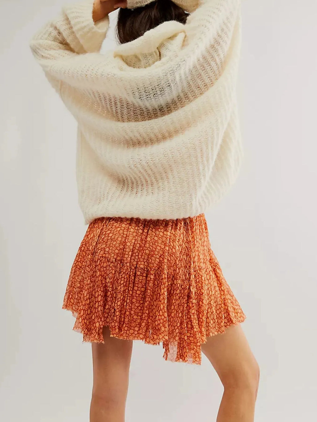 Floral Print Mini Skirt - Seedandsoulful