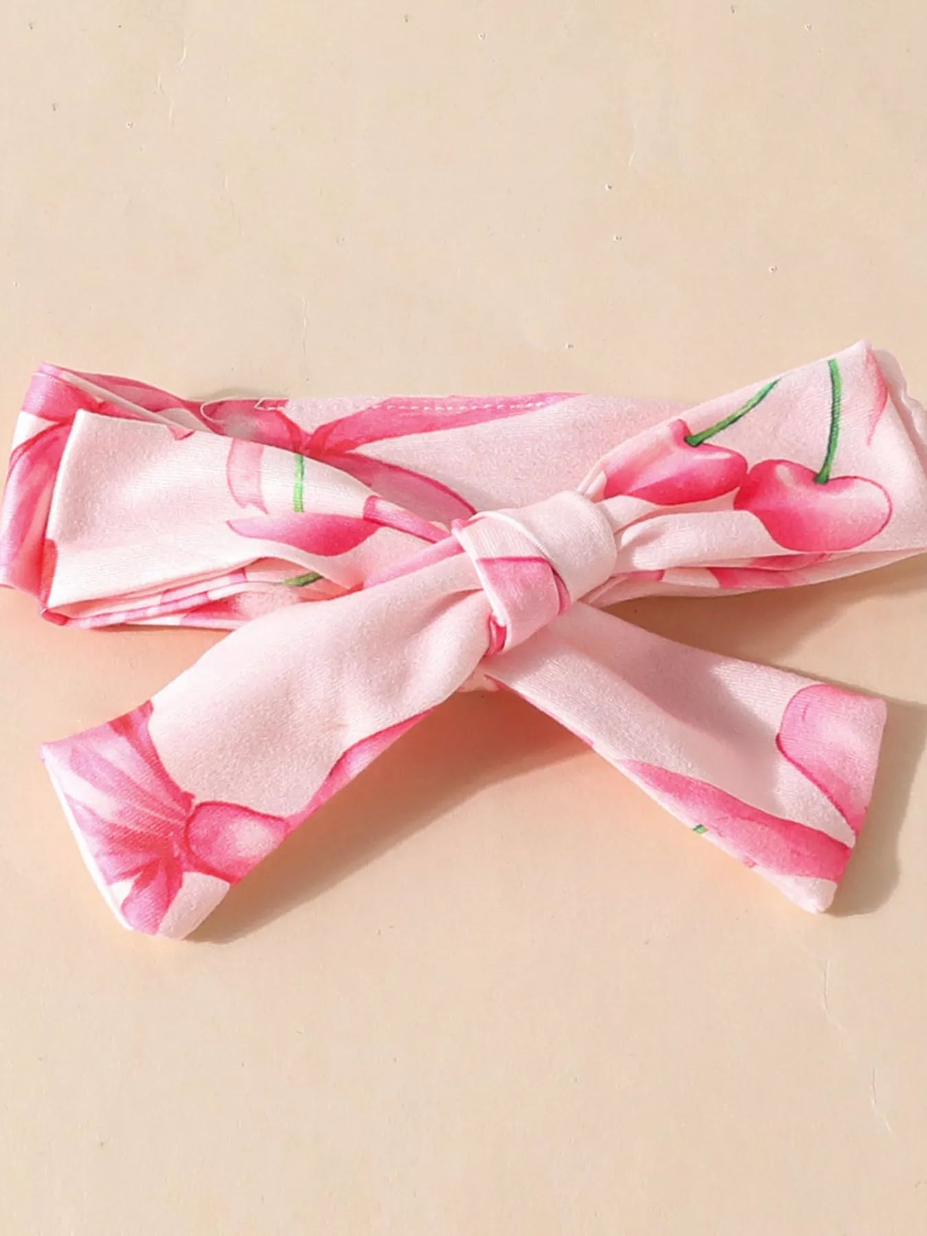 Children's Bowknot Print Ruffle Trim 3 Piece Set - Seedandsoulful