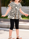 Children's Printed Top and Leggings Set - Seedandsoulful