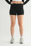 MONO B Ribbed Foldover Waist Shorts - Seedandsoulful
