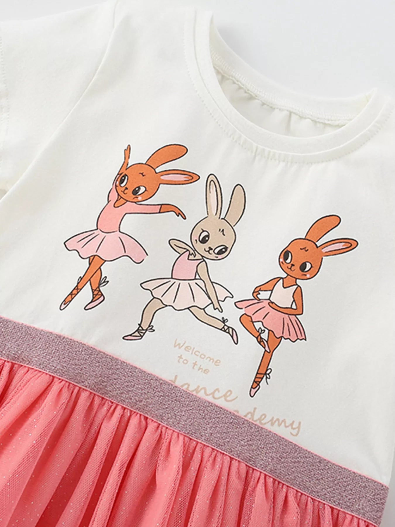 Children's Bunny Graphic Tulle Dress - Seedandsoulful