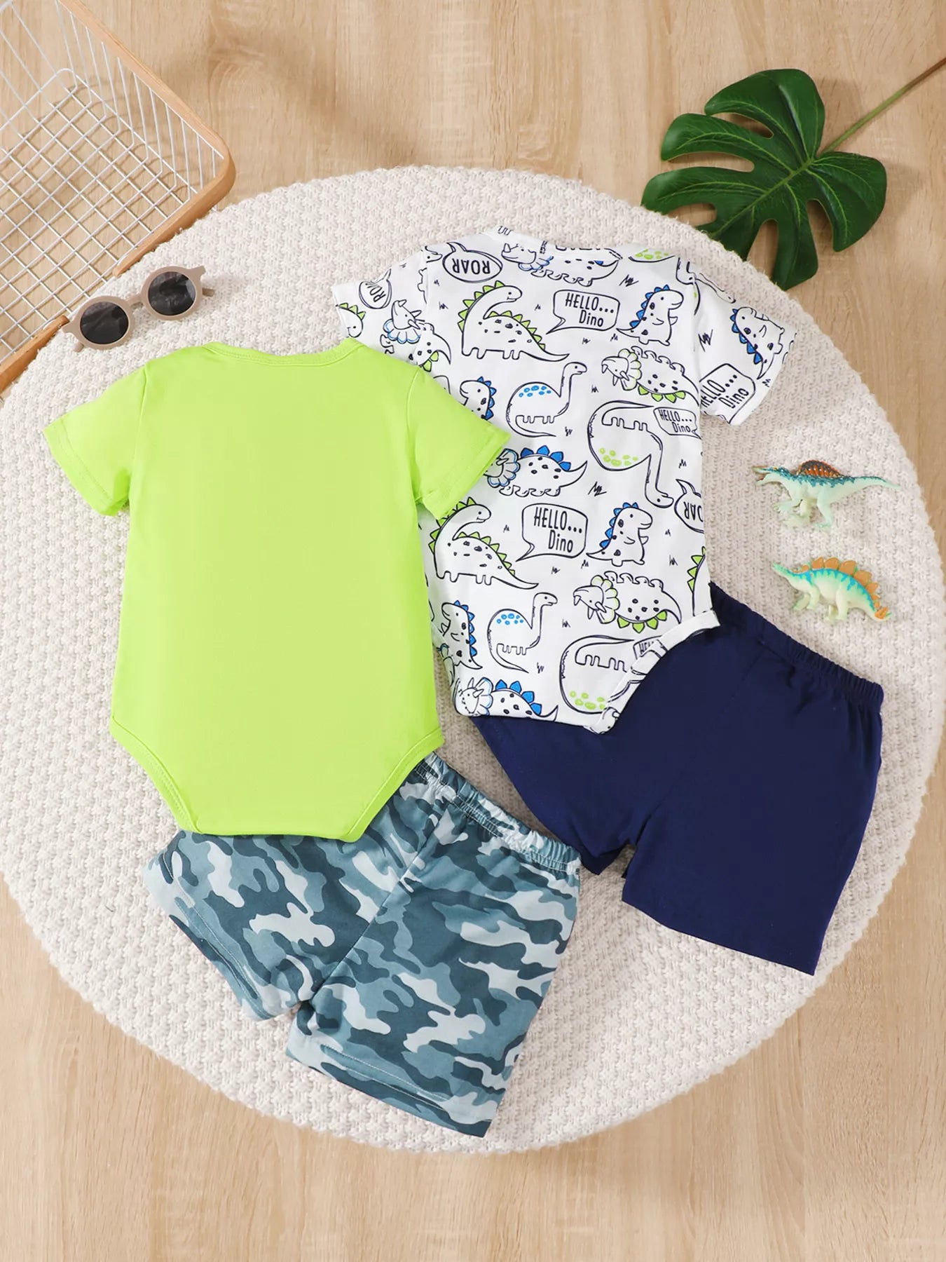 2 Piece Dino - Themed Baby Outfit Set - Seedandsoulful