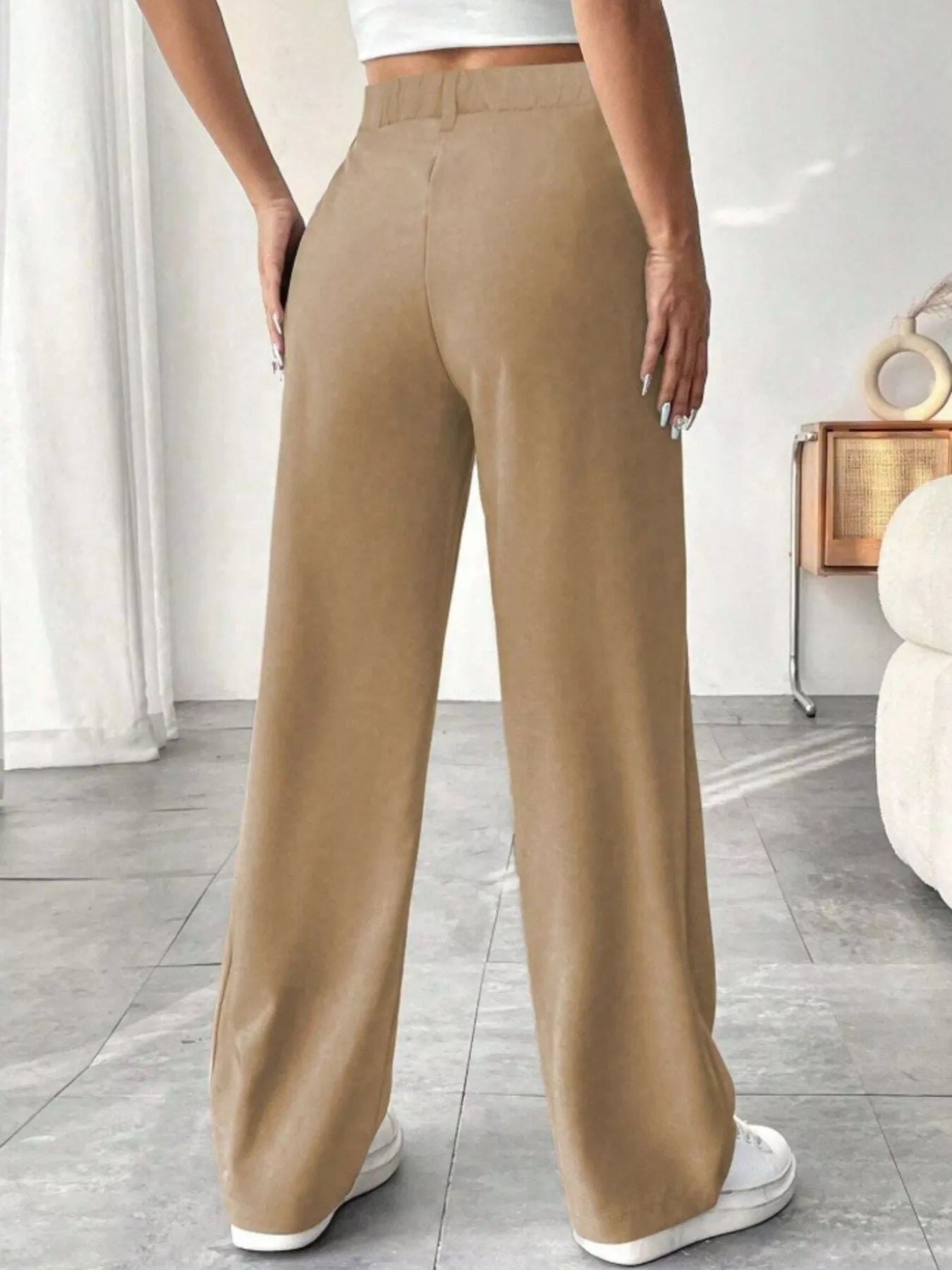 Wide Leg Pleated Pants - Seedandsoulful