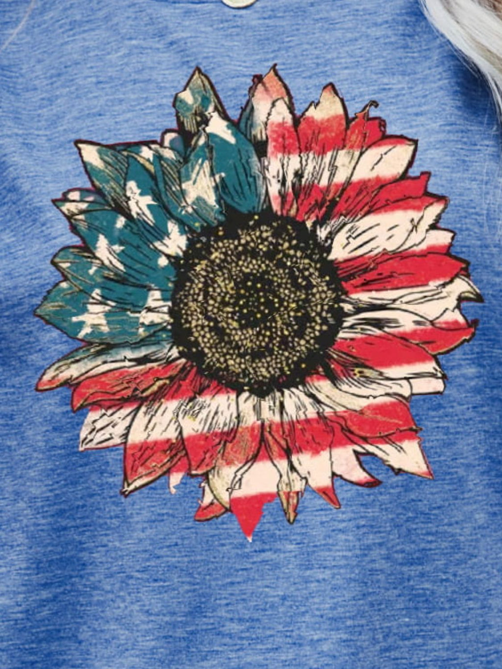 US Flag Flower Graphic Tee - Seedandsoulful