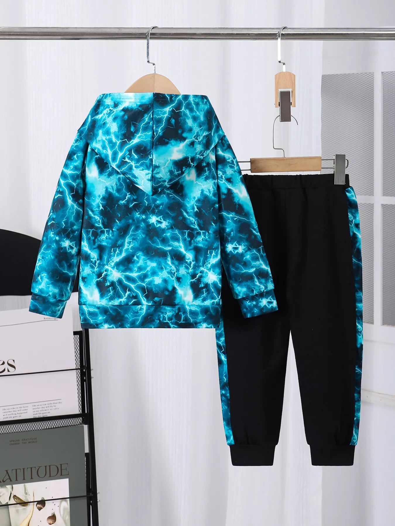 Children's King Letter Lightning Hoodie & Pants Set - Seedandsoulful