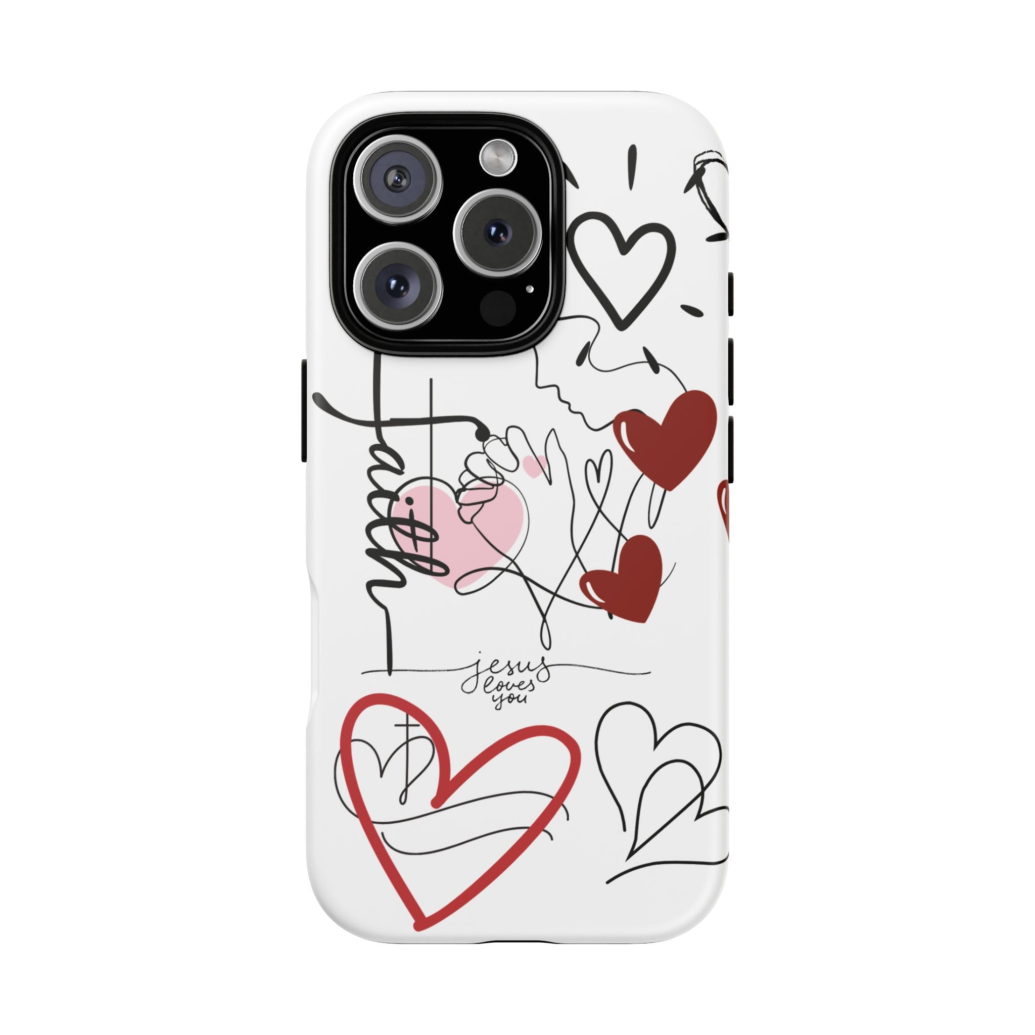 Faith Hearts iPhone Case | Seedandsoulful Protective Phone Cover - Seedandsoulful