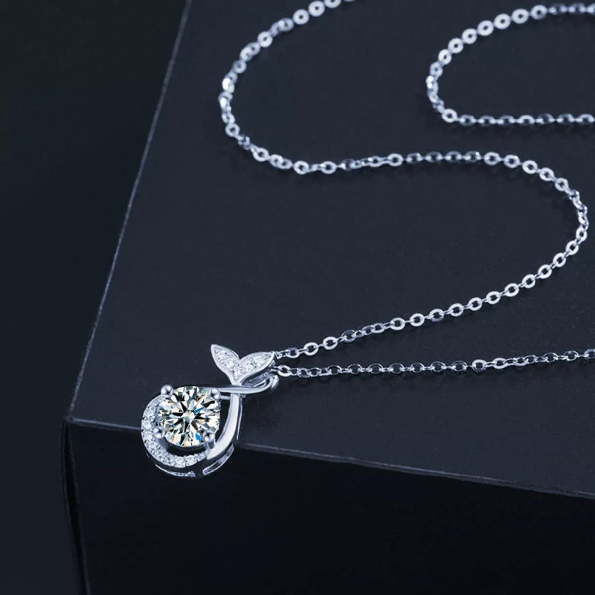 1 Carat Moissanite Pendant Necklace - Seedandsoulful