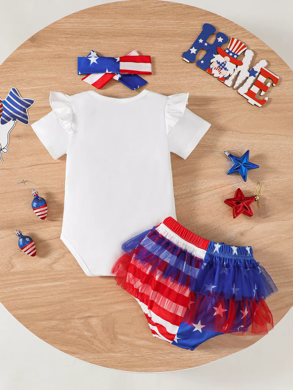 Children's 4th of July US Flag 3 Piece Set - Seedandsoulful
