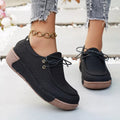 Round Toe Lace - Up Sneakers - Seedandsoulful