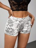 Leopard Print Denim Shorts - Seedandsoulful