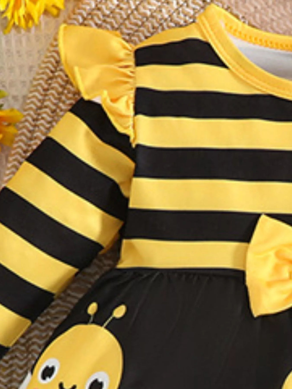 Children's Ladybug Print Ruffle Trim Top and Pants Set - Seedandsoulful