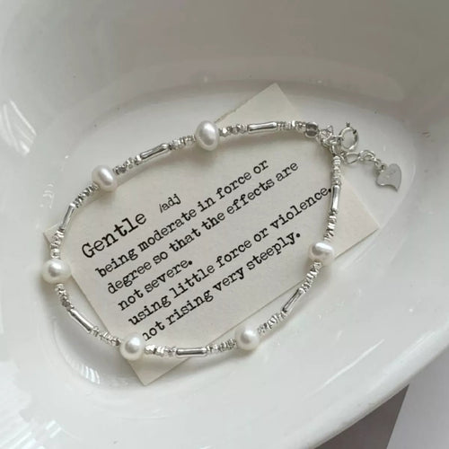 925 Sterling Silver Pearl Bracelet - Seedandsoulful