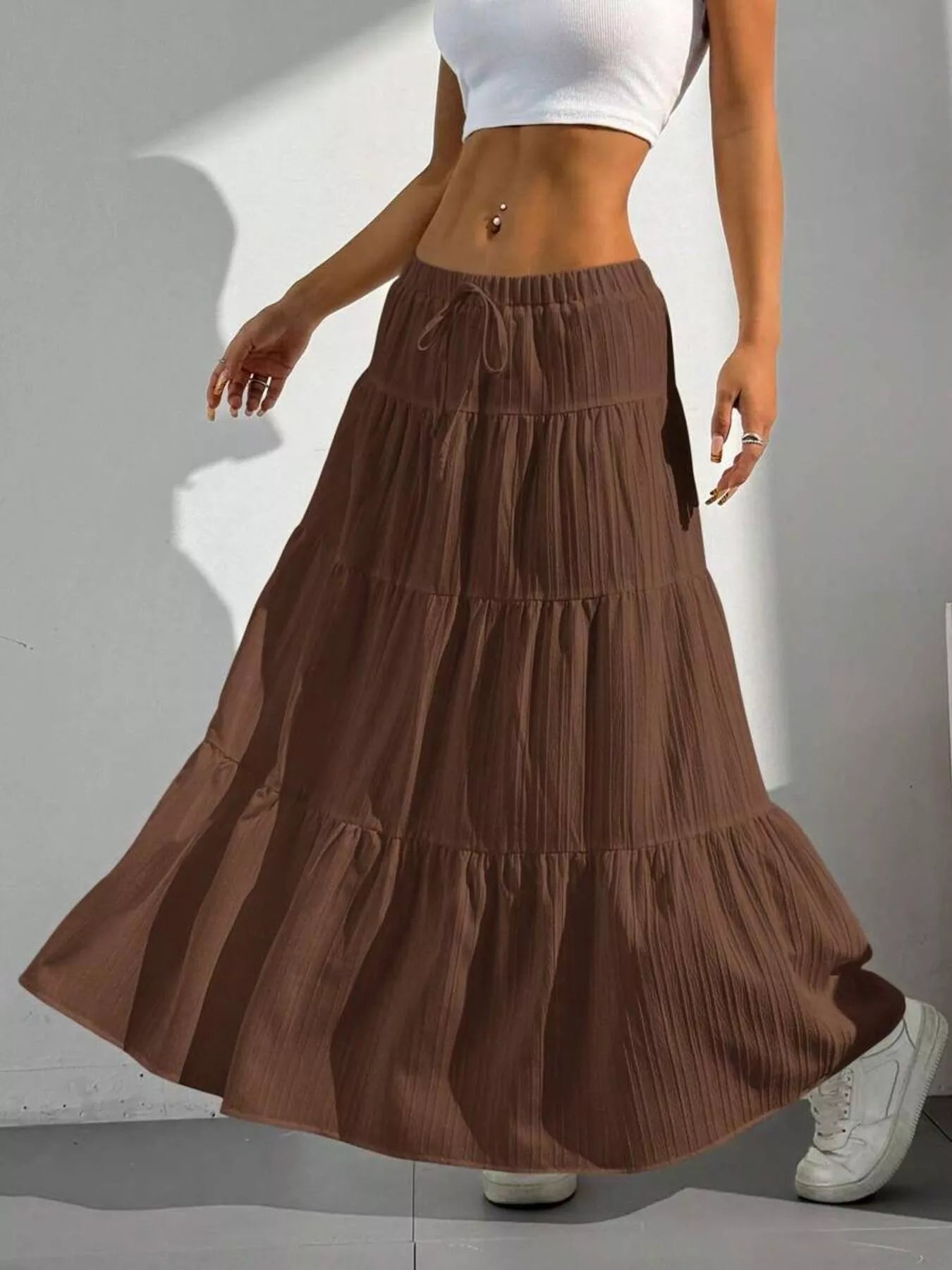 Flowy Tiered Maxi Skirt - Seedandsoulful