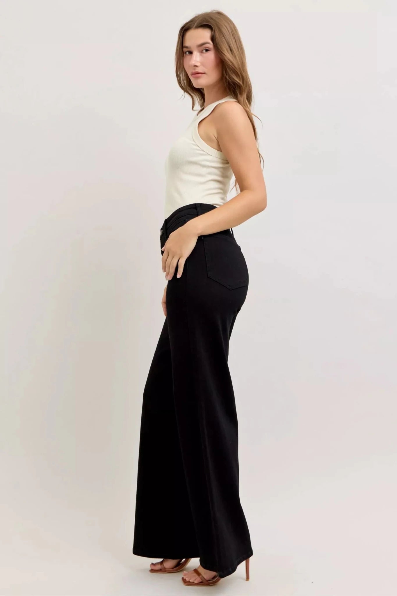 Judy Blue High - Waisted Wide Leg Jeans - Seedandsoulful