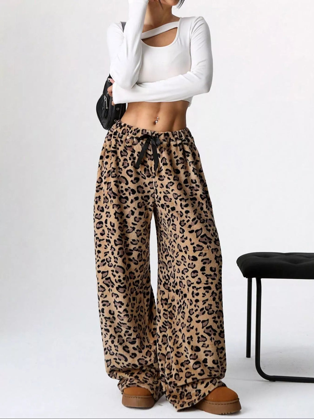 Leopard Wide Leg Pants - Seedandsoulful