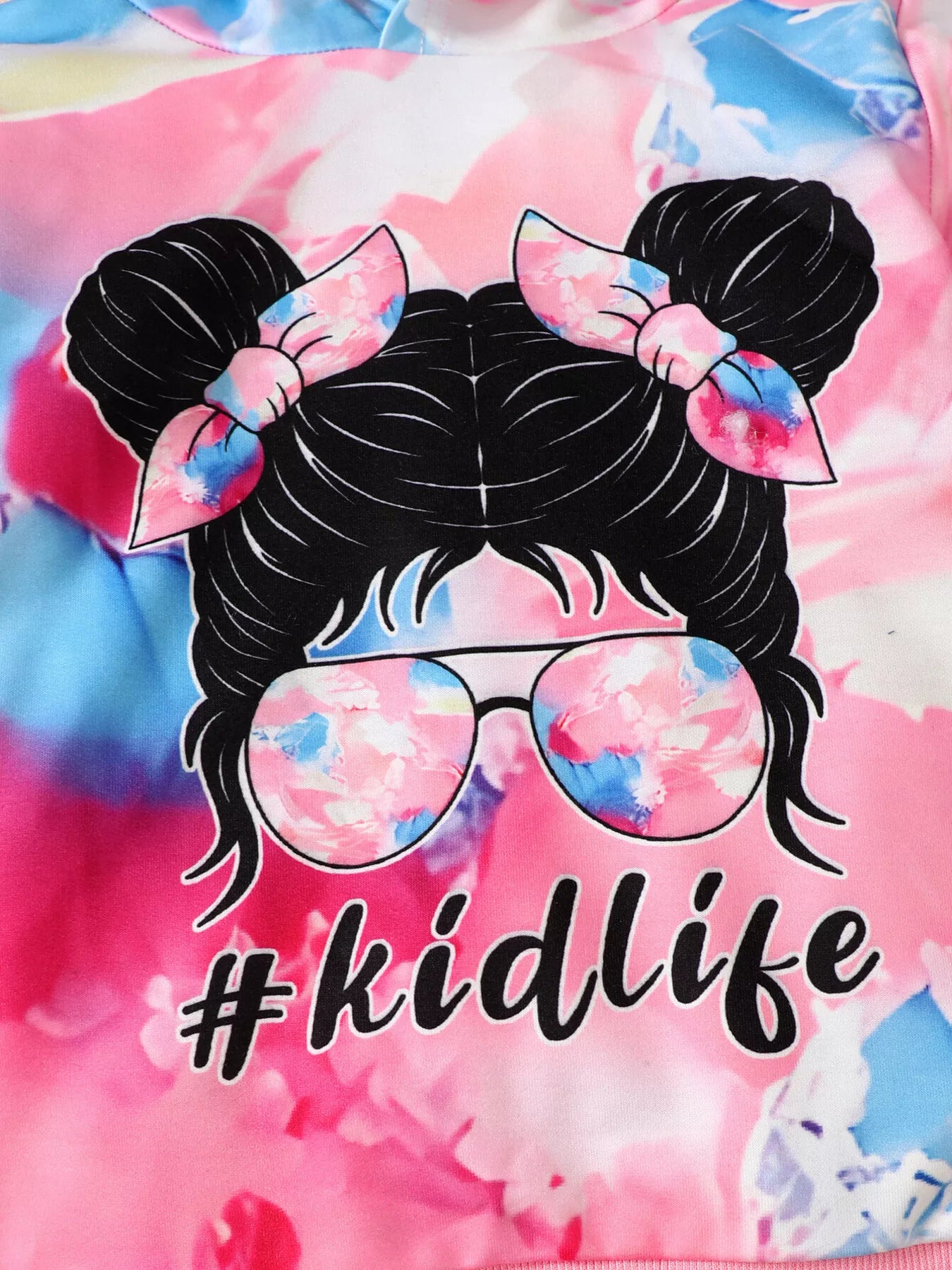 Children's Tie - Dye Graphic Hoodie & Pants Set - Seedandsoulful