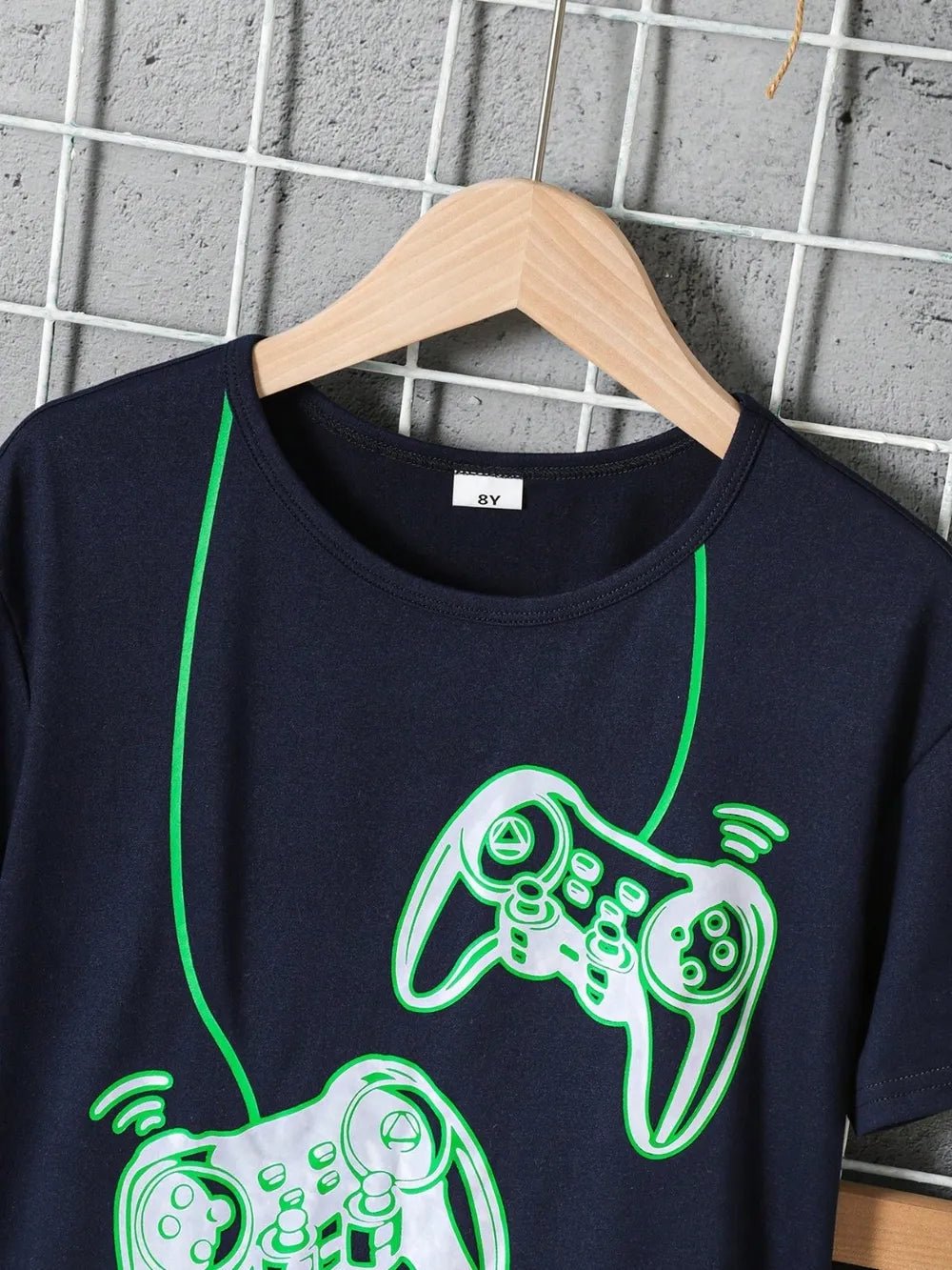 Children's Graphic Round Neck T-Shirt and Pants Set - Seedandsoulful