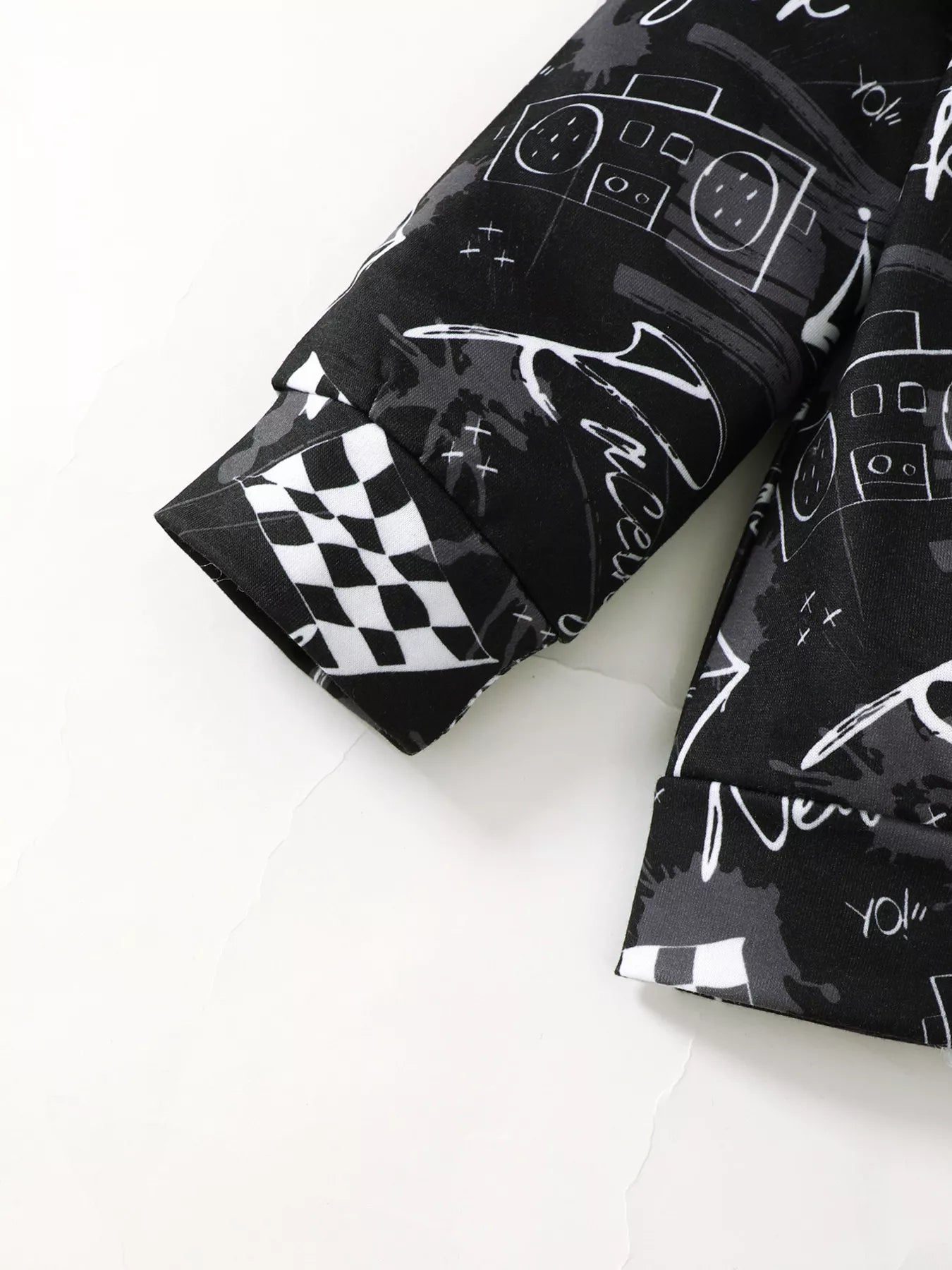 Children's Racing Car Print Long Sleeve Sweatshirt and Pants Set - Seedandsoulful