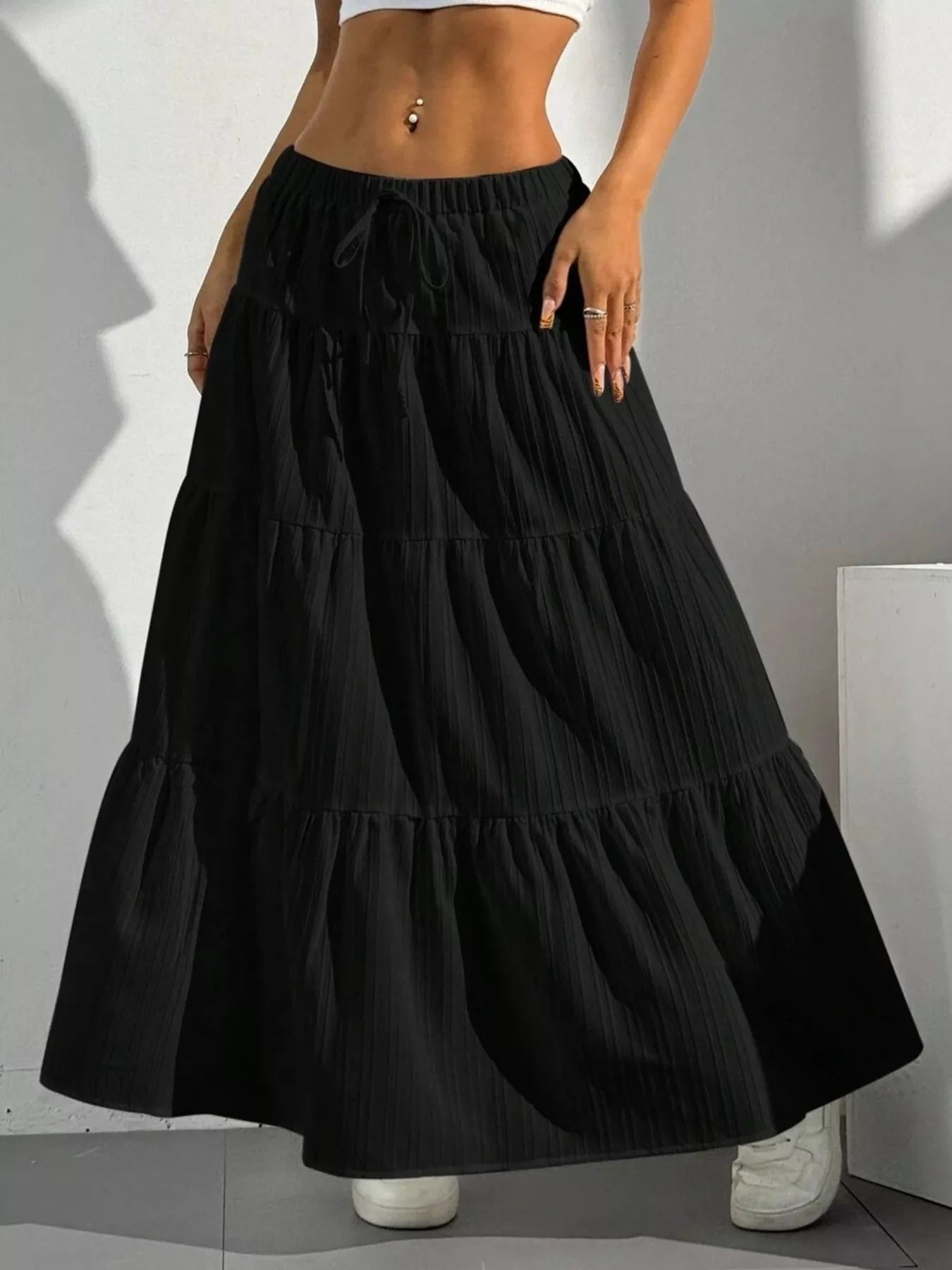 Flowy Tiered Maxi Skirt - Seedandsoulful
