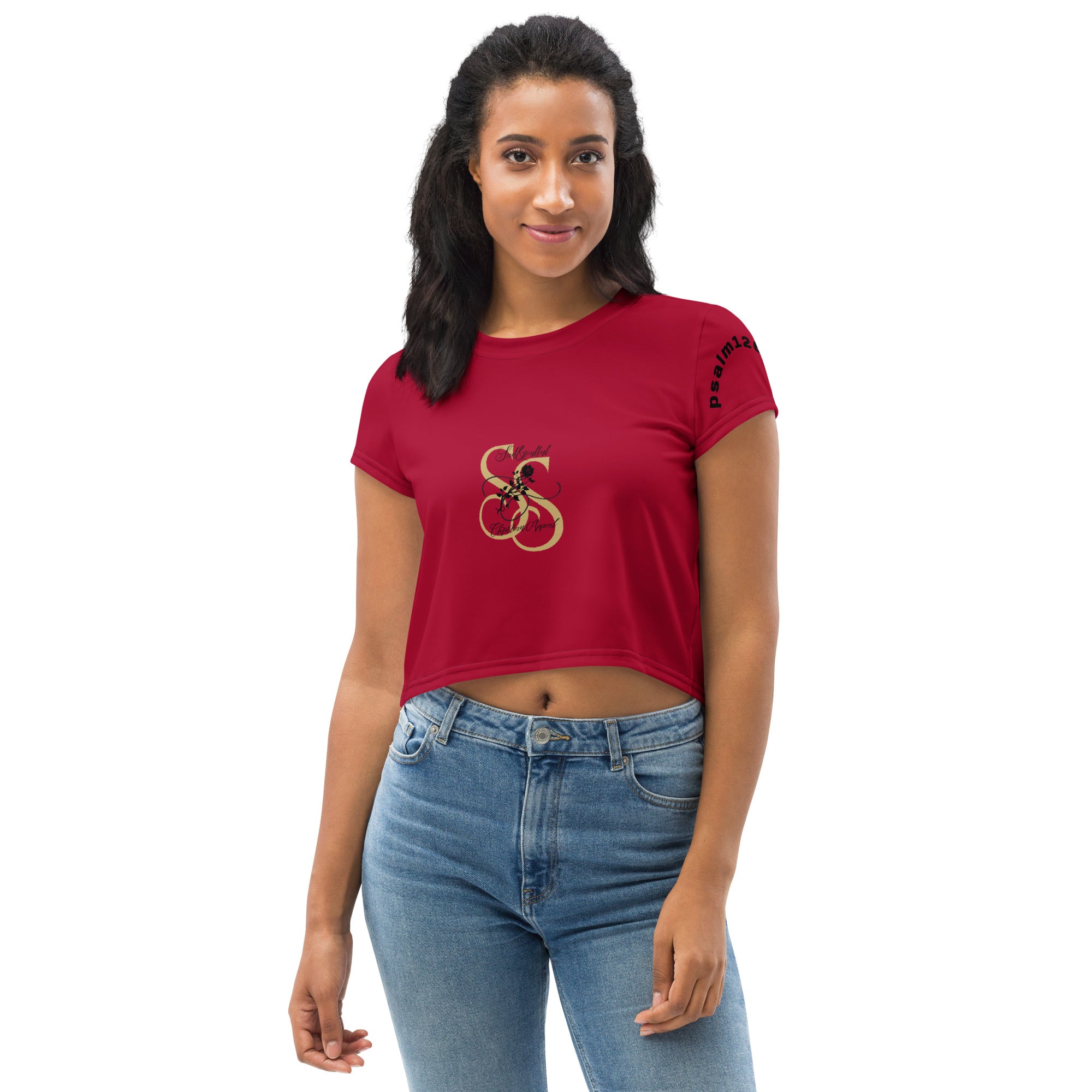 Seedandsoulful All - Over Print Crop Tee | Faith - Inspired Crop Top - Seedandsoulful