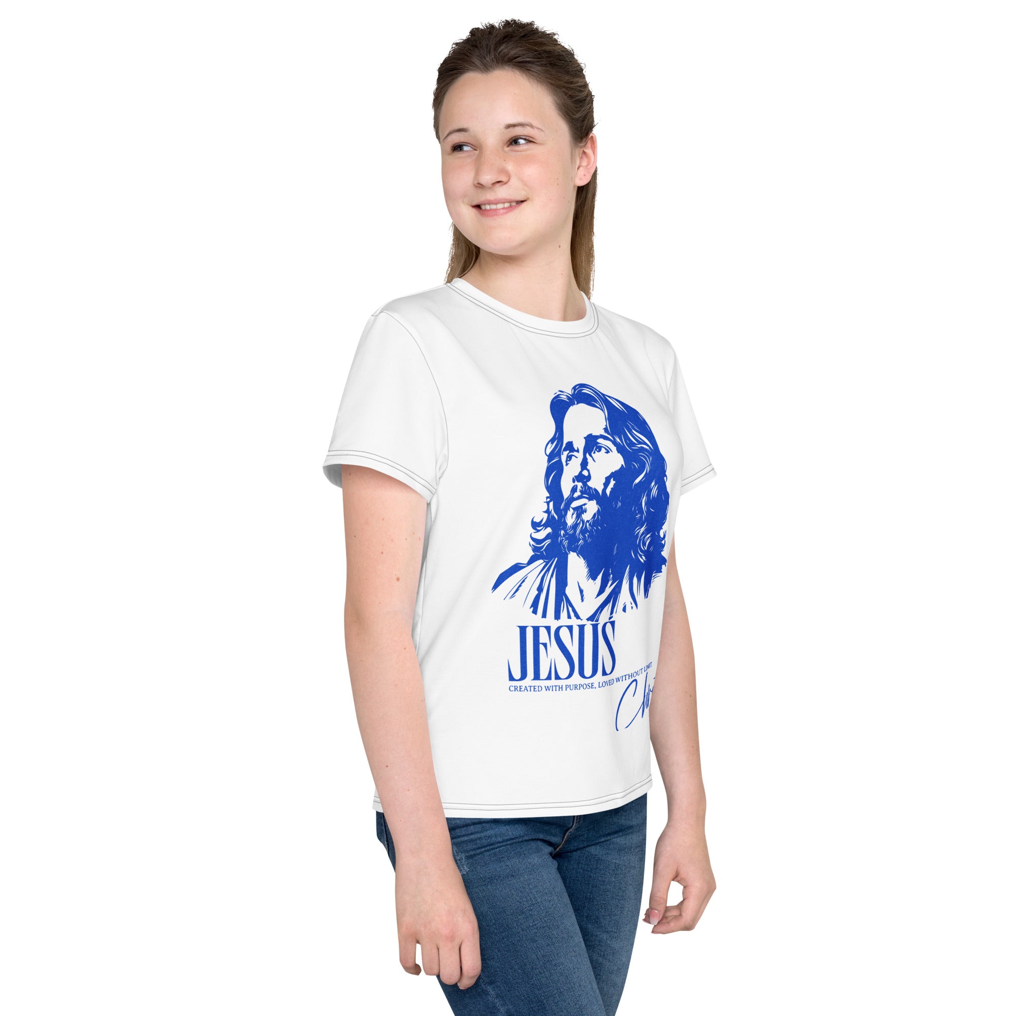 Youth Faith Crew Neck T-Shirt | Seedandsoulful Christian Tee for Kids - Seedandsoulful