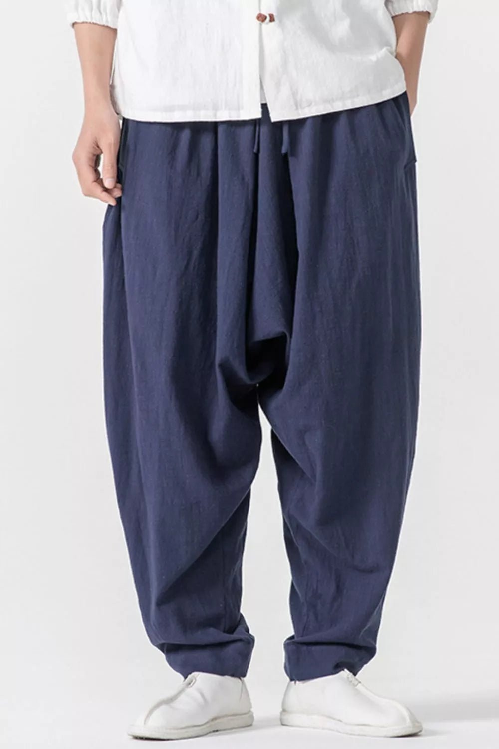 Men's Plus Size Loose Fit Harem Pants - Seedandsoulful