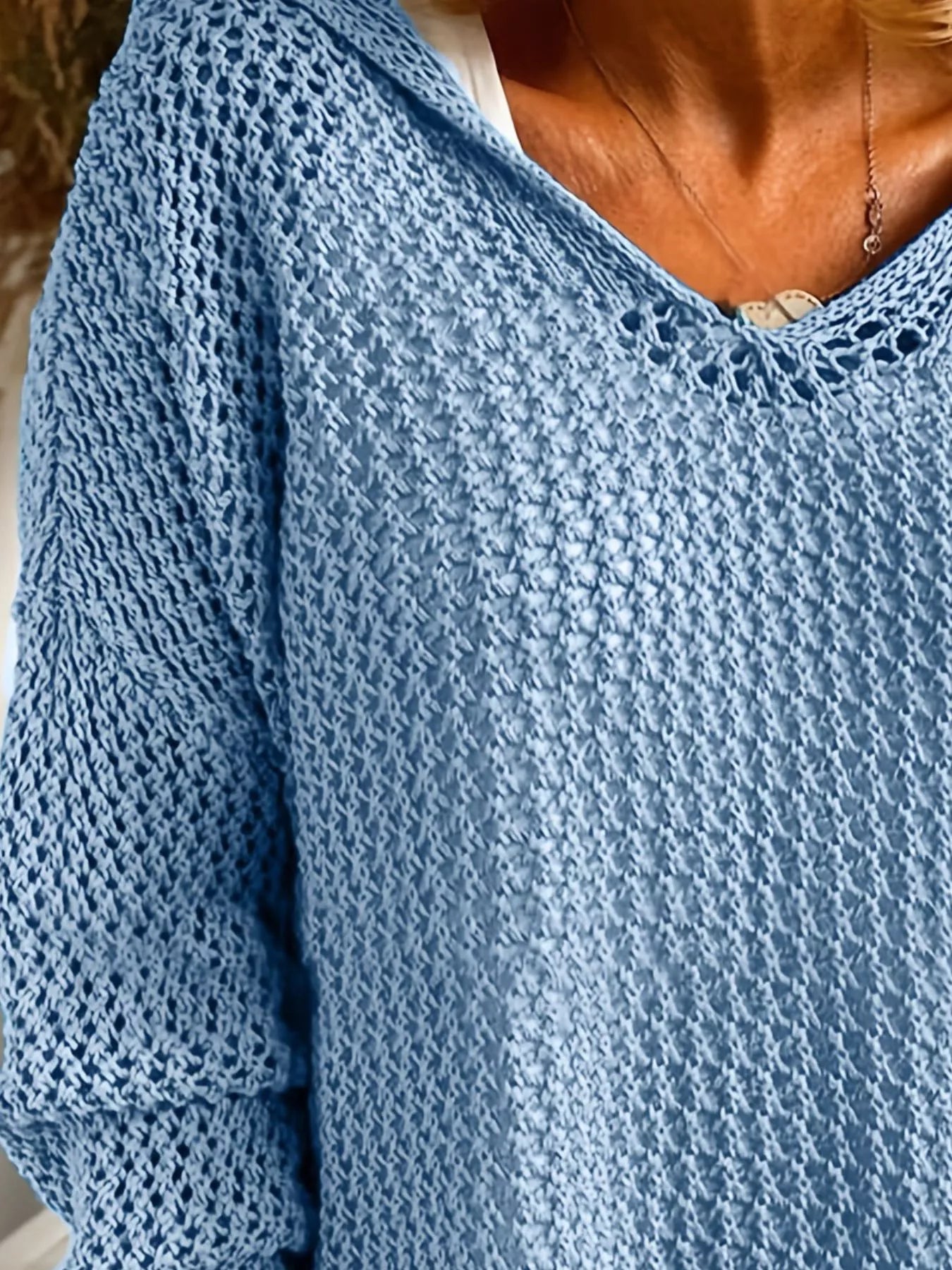 Openwork Long Sleeve Hooded Knit Cover Up - Seedandsoulful