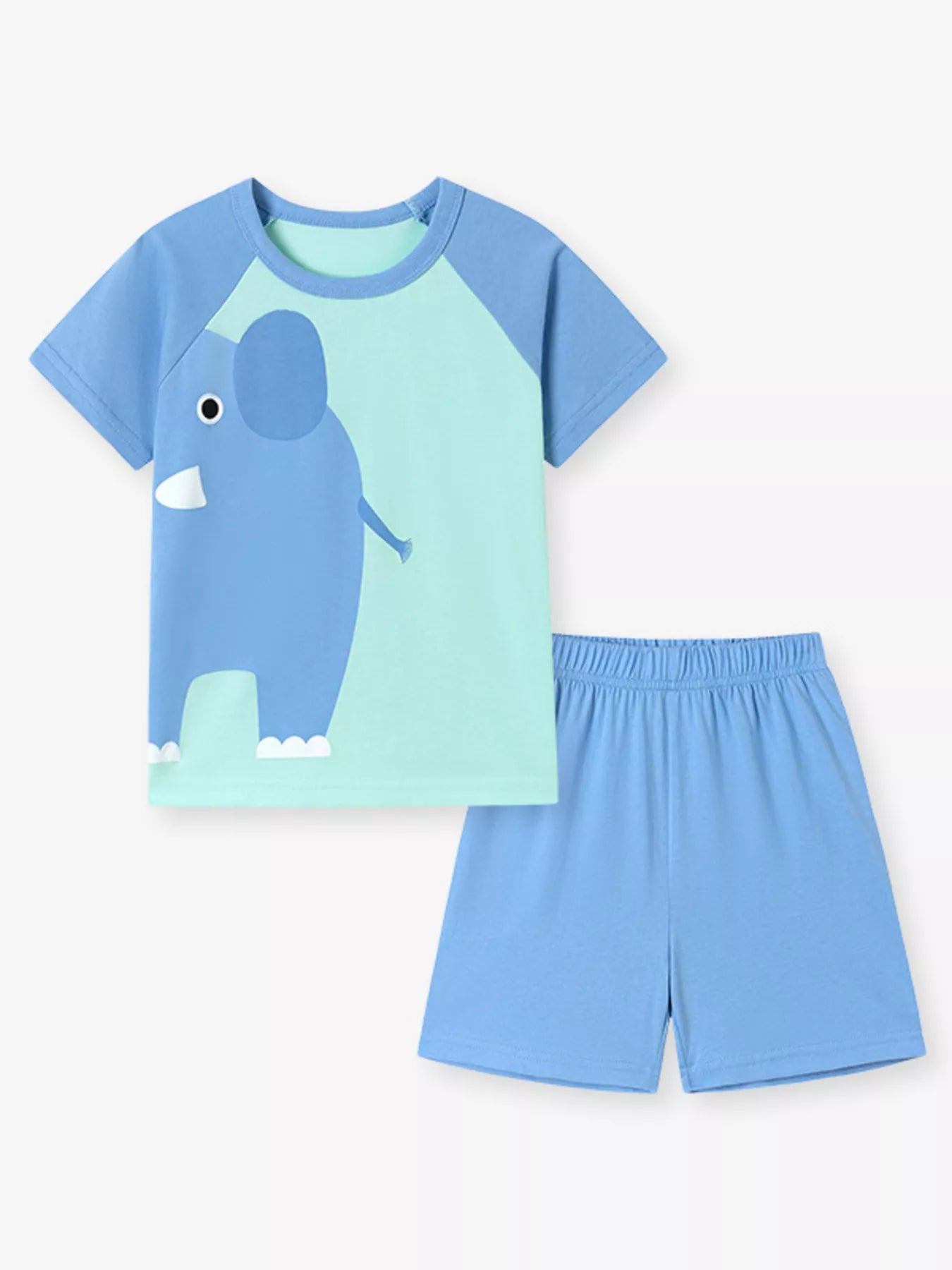 Children's Animal Round Neck Top and Shorts Set - Seedandsoulful