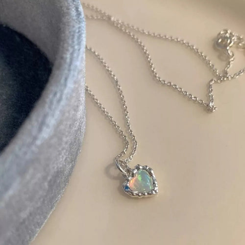 925 Sterling Silver Zircon Heart Necklace - Seedandsoulful