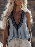 Lace Detail V - Neck Cami - Seedandsoulful