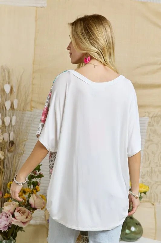 ADORA Colorblock Casual Knit Tunic Top - Seedandsoulful