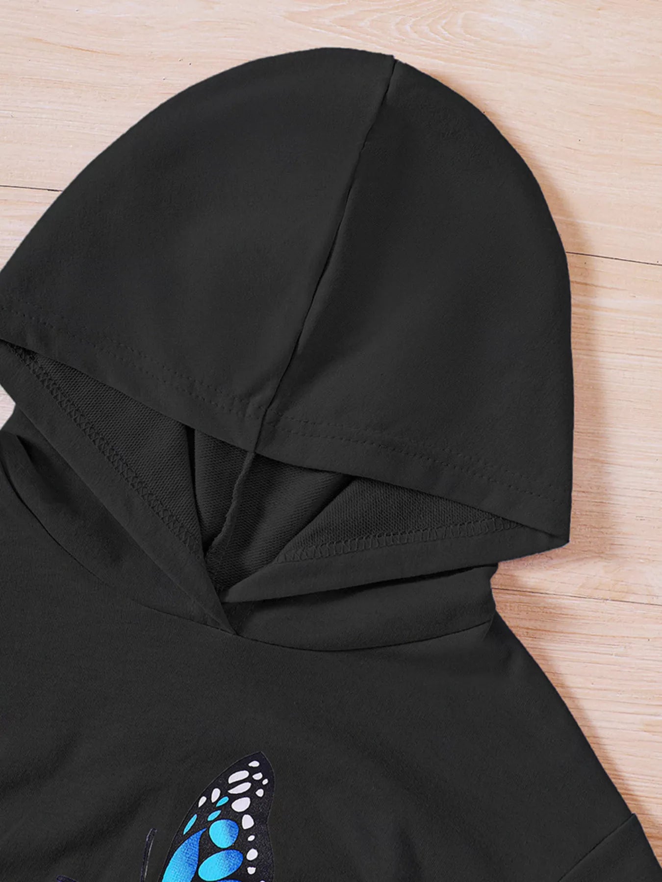 Childrens's Butterfly Print Hoodie & Pants Set - Seedandsoulful