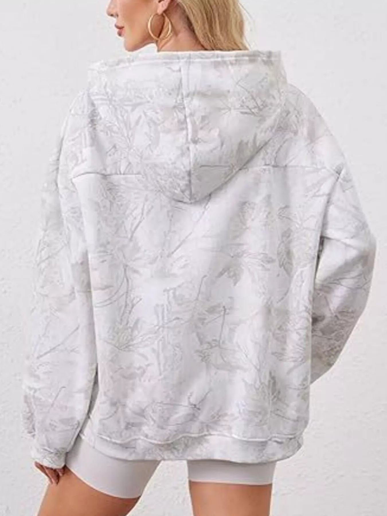 Full Size Kangaroo Pocket Long Sleeve Hoodie Plus Size - Seedandsoulful