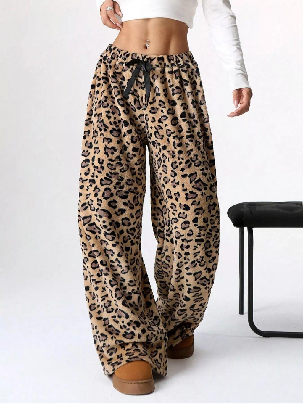 Leopard Wide Leg Pants - Seedandsoulful